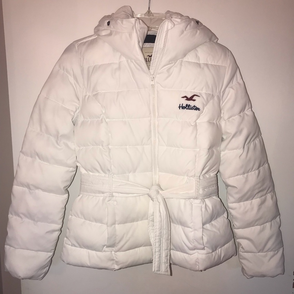 Hollister White Winter Jacket